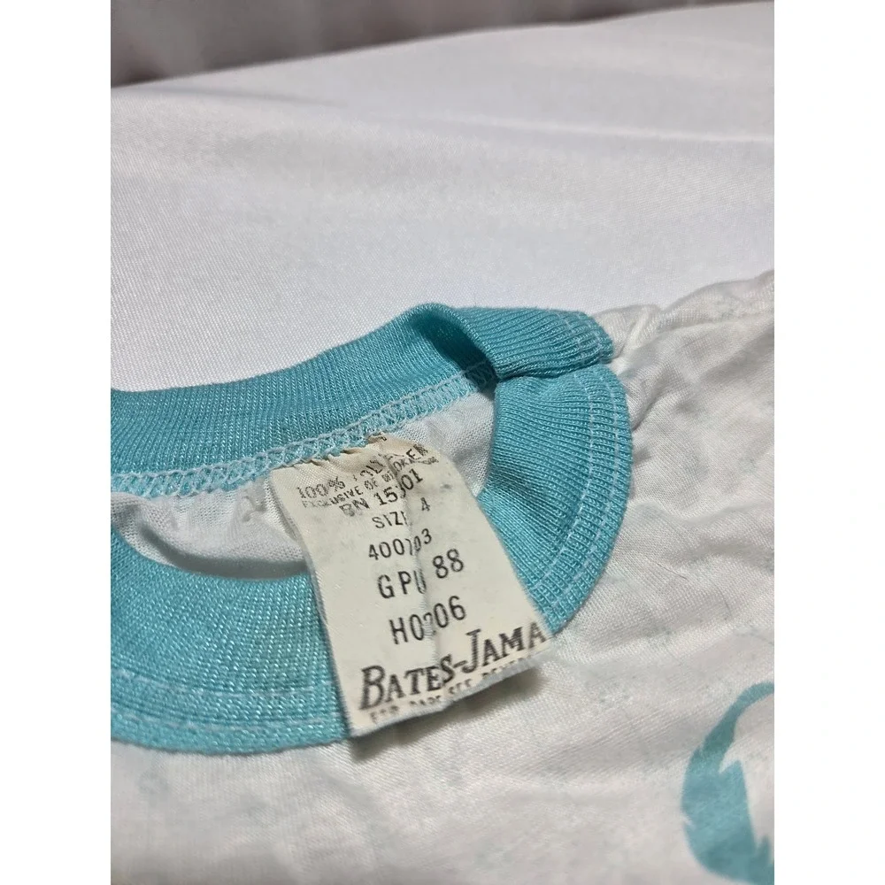 Vintage Bates-Jama Garfield World Class Pillow Fighter Nightgown Kids Size 4 80s